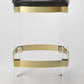 HomeRoots Acrylic And Black Leather Counter Stool
