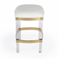 HomeRoots Acrylic And Polished Gold Counter Stool