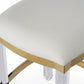 HomeRoots Acrylic And Polished Gold Counter Stool