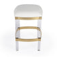 HomeRoots Acrylic And Polished Gold Counter Stool