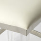 HomeRoots Acrylic And White Leather Counter Stool