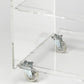 HomeRoots Acrylic Rolling Server Bar Cart With Clear Finish