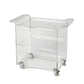 HomeRoots Acrylic Rolling Server Bar Cart With Clear Finish