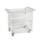 HomeRoots Acrylic Rolling Server Bar Cart With Clear Finish