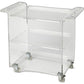 HomeRoots Acrylic Rolling Server Bar Cart With Clear Finish