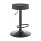 HomeRoots Adjustable Classic Grey Faux Leather Backless Bar Stool