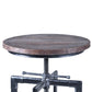 HomeRoots Adjustable Industrial Pine Wood Swivel Bar Stool