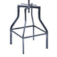 HomeRoots Adjustable Industrial Pine Wood Swivel Bar Stool