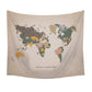 HomeRoots Adventure Awaits World Map Wall Hanging Tapestry