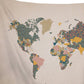 HomeRoots Adventure Awaits World Map Wall Hanging Tapestry