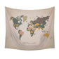 HomeRoots Adventure Awaits World Map Wall Hanging Tapestry