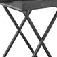 HomeRoots Aluminum Indoor Outdoor Tray Table in Gray Finish