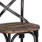 HomeRoots Antique Black Reclaimed Wooden Bar Chair