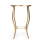 HomeRoots Antique Black and White Game Table With Gold Frame Finish