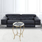HomeRoots Antique Black and White Game Table With Gold Frame Finish