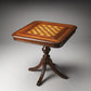 HomeRoots Antique Game Table in Cherry Brown Finish