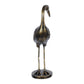 HomeRoots Antique Gold Heron Turning Statue