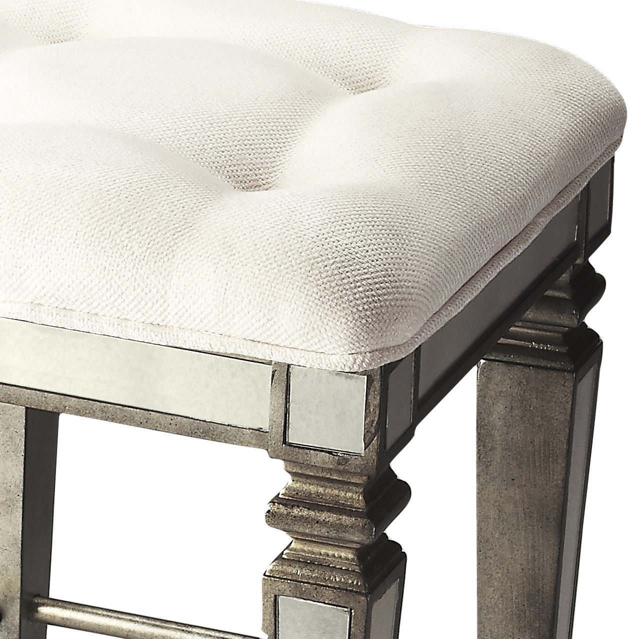 HomeRoots Antique Mirror Bar Stool