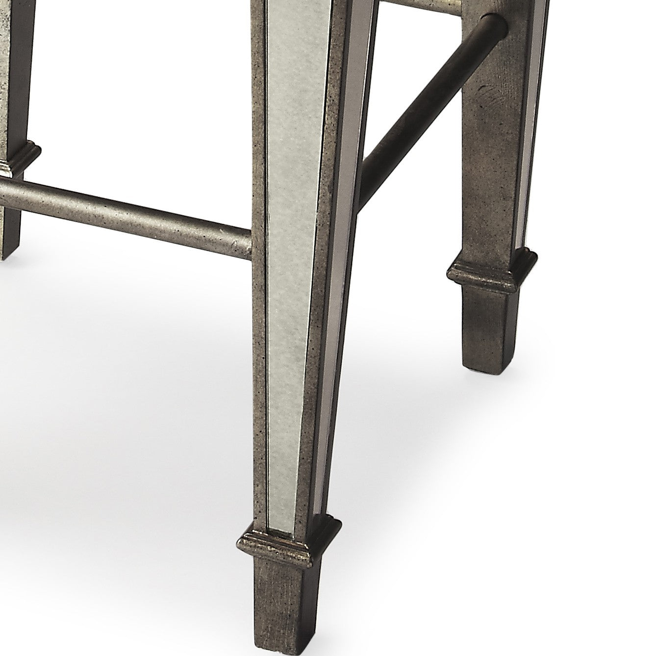 HomeRoots Antique Mirror Bar Stool
