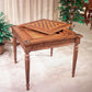 HomeRoots Antique Multi Game Table in Cherry Finish