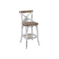 HomeRoots Antique White Wooden Bar Chair