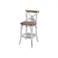 HomeRoots Antique White Wooden Bar Chair