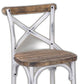 HomeRoots Antique White Wooden Bar Chair