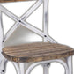 HomeRoots Antique White Wooden Bar Chair