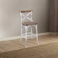 HomeRoots Antique White Wooden Bar Chair