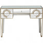 HomeRoots Antiqued Crystal Console Table With Antiqued Silver Finish