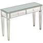 HomeRoots Antiqued Etch Console Table With Antique Silver Finish