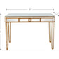 HomeRoots Antiqued Gold Finish Console Table