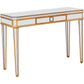 HomeRoots Antiqued Gold Finish Console Table