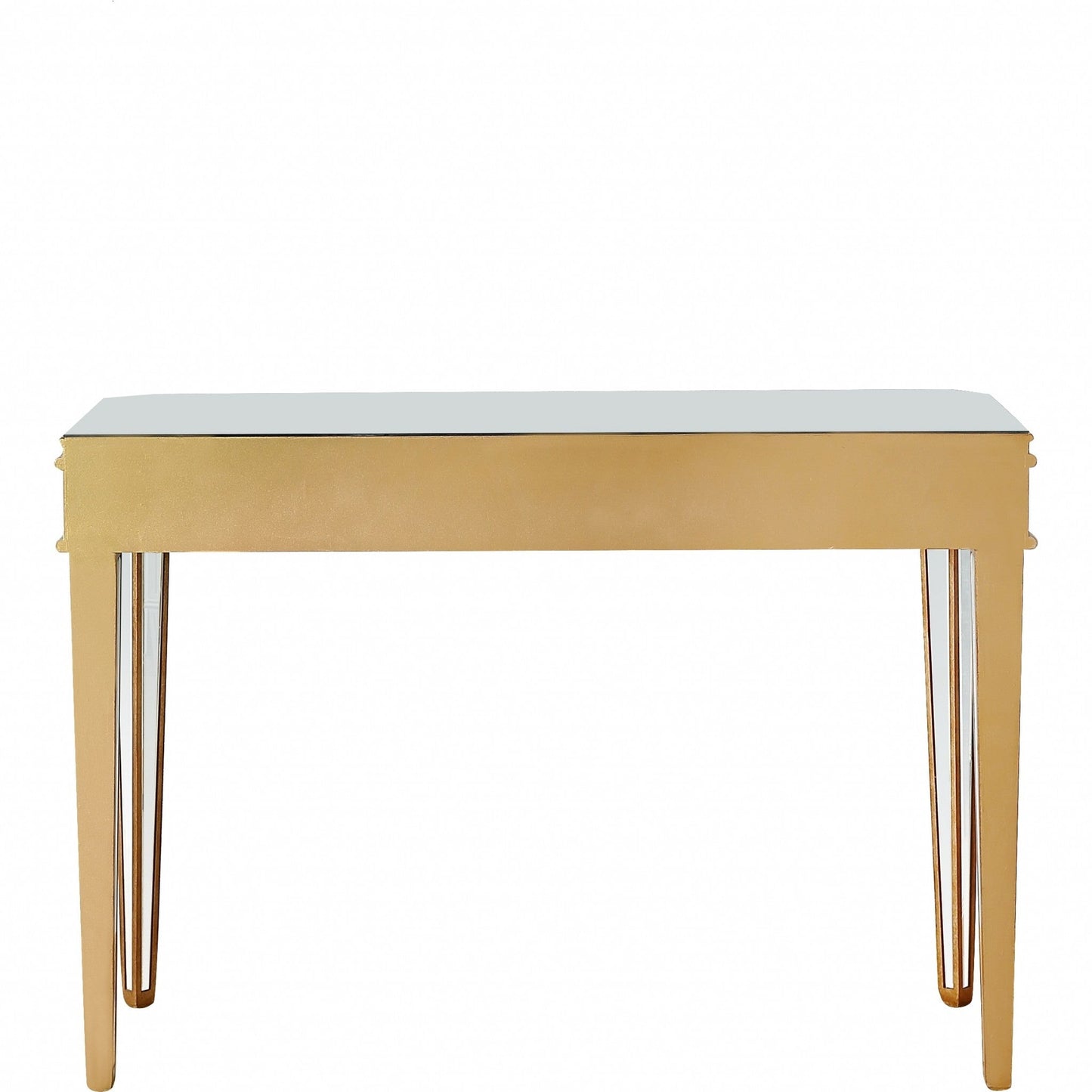 HomeRoots Antiqued Gold Finish Console Table