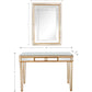 HomeRoots Antiqued Mirror and Console Table in Gold Finish