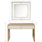 HomeRoots Antiqued Mirror and Console Table in Gold Finish