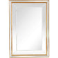 HomeRoots Antiqued Mirror and Console Table in Gold Finish