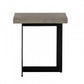 HomeRoots Asymmetric Metal And Concrete End Table in Gray Finish