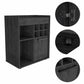 HomeRoots Bar Cabinet With One Door Panel in Smokey Oak Finish
