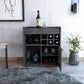 HomeRoots Bar Cabinet With One Door Panel in Smokey Oak Finish