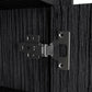HomeRoots Bar Cabinet With One Door Panel in Smokey Oak Finish