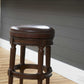 HomeRoots Bar Height Round Stool With Distressed Walnut Finish