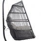 HomeRoots Basket Weave Hanging Chair in Gray Finish