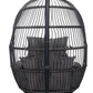 HomeRoots Basket Weave Hanging Chair in Gray Finish