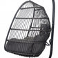 HomeRoots Basket Weave Hanging Chair in Gray Finish