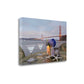HomeRoots Beach Style Brunch For Two Golden Gate Bridge 3 Giclee Wrap Canvas Wall Art