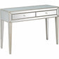 HomeRoots Beaded Console Table in Silver Finish