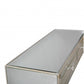 HomeRoots Beaded Console Table in Silver Finish