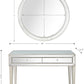 HomeRoots Beaded Mirror and Console Table in Silver Finish