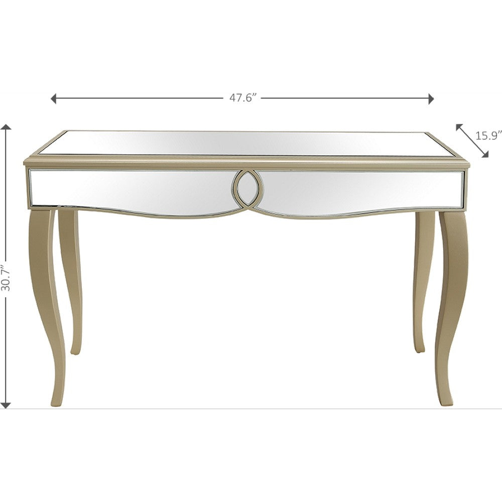 HomeRoots Beauty And The Beast Console Table in Champaign Finish